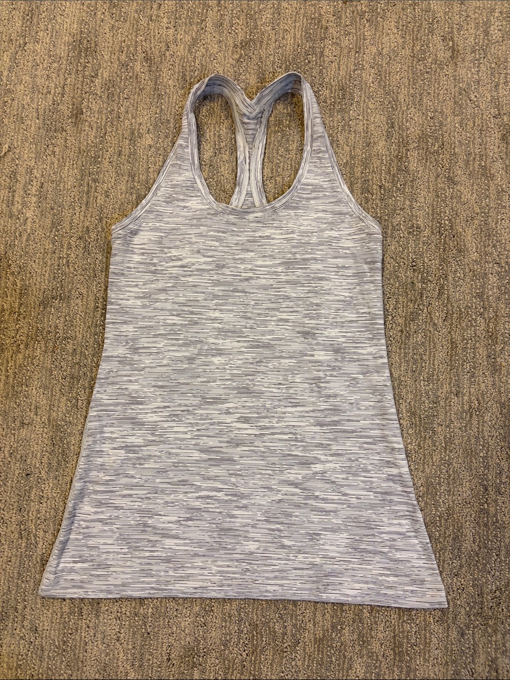 lululemon athletica Light Heather Gray Space-Dyed Racerback Tank